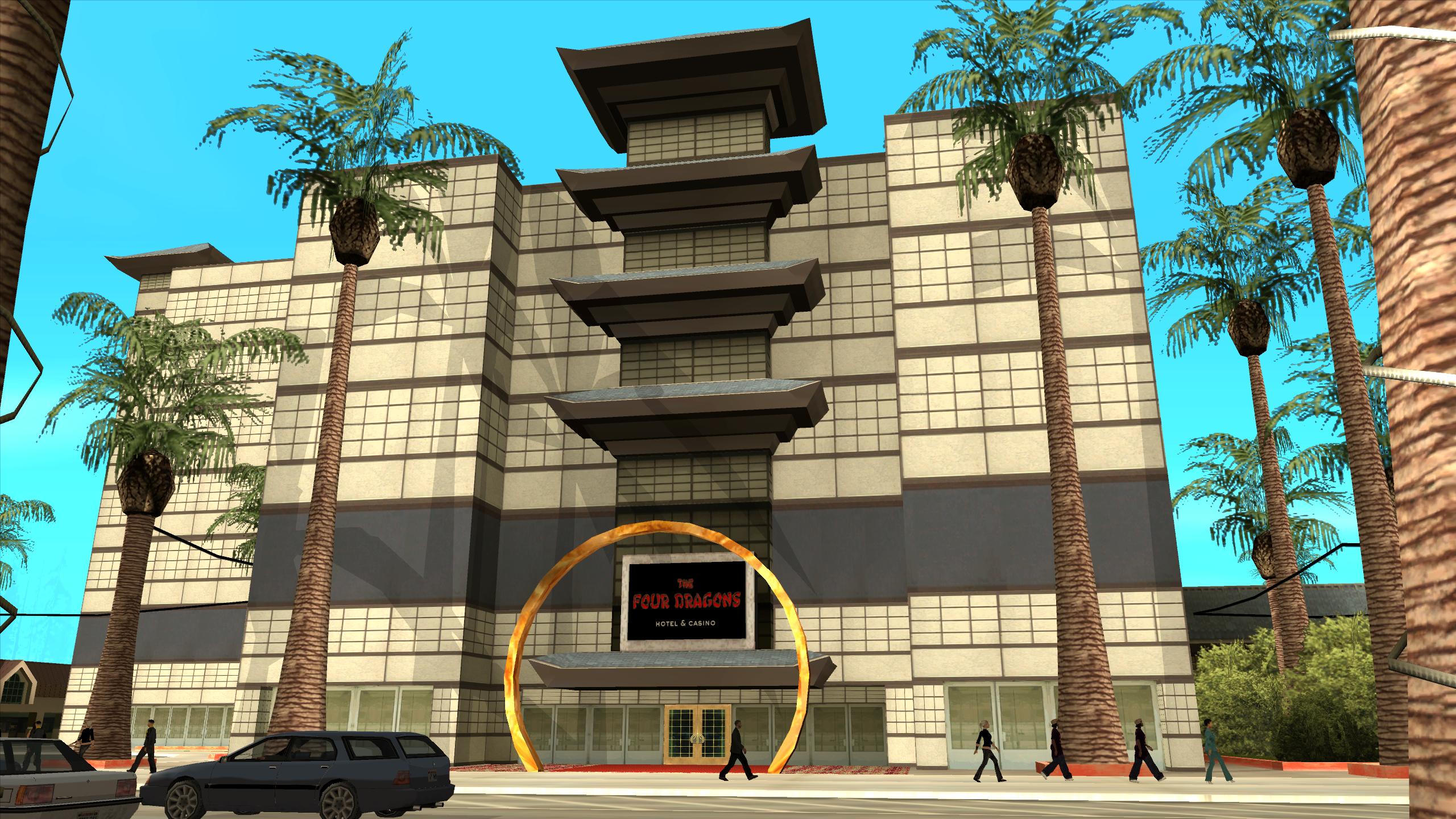 "Четыре дракона" (вид на казино снаружи днём) "Четыре дракона" (вид на казино снаружи днём)